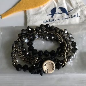 Chloe + Isabel Black Wrap Bracelet B079BK Adjusts